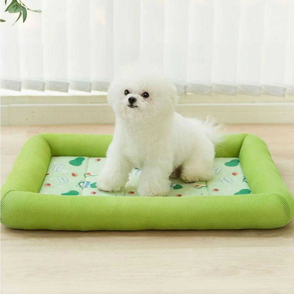 Cooling Puppy Bed Summer Dog Supplies Mat Accessory for Small Breeds Dogs Medium Pet Large Beds Sofa Blanket Baskets Fluffy Cats