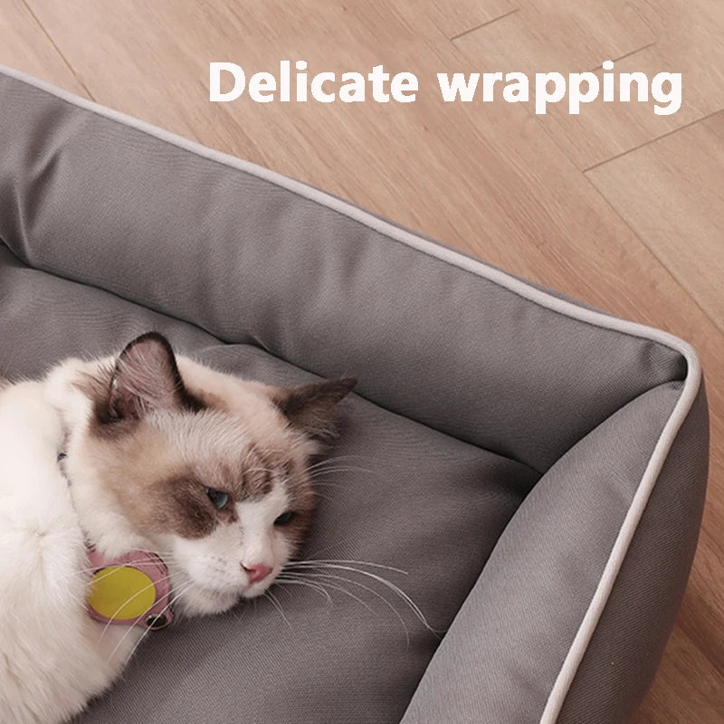 Waterproof Large Dog Bed Mat Soft Thickened Small Dog Sofa Cushion Filling Cat Bed Bite-resistant Dog Kennel Accessories