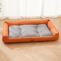 Square Cute Waterproof Large Dog Bed Color Block Summer Cooling Small Cat Sleeping Bed Cushion Soft Autumn Medium Cat Bed Sofa