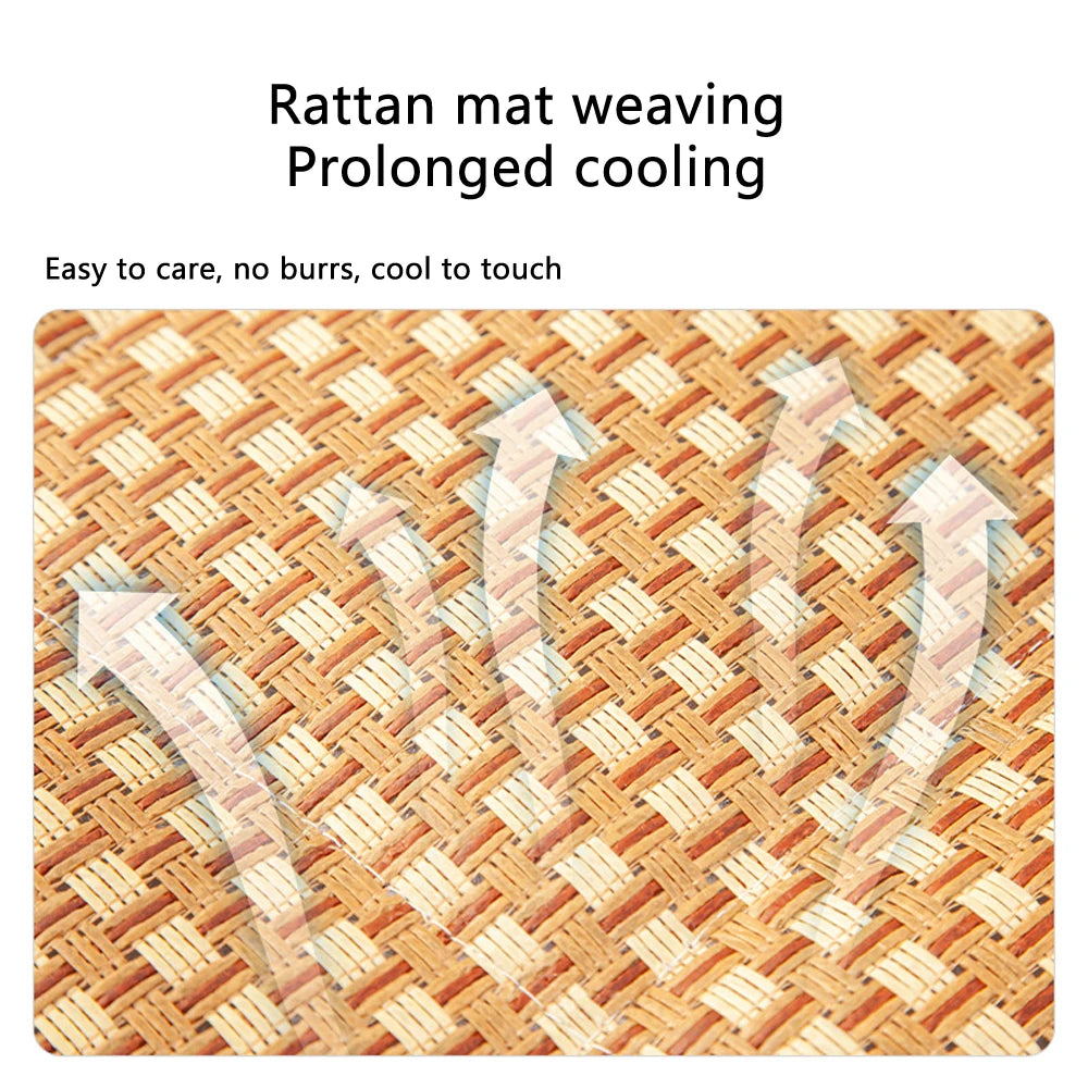 Summer Medium Cat Sleeping Mat Cooling Breathable Small Dog Bed Cushion Anti-slip Safe Pet Small Cat Rattan Mat