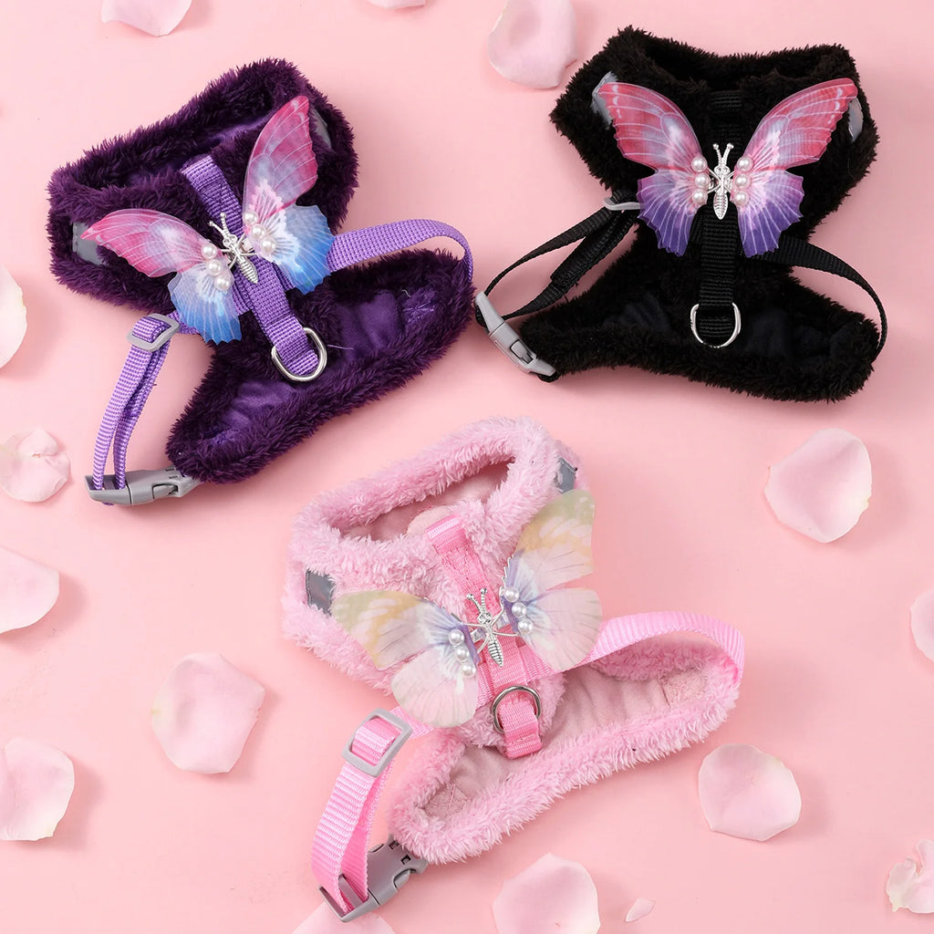 Adjustable Small Cat Harness Leash Set Breathable Cute Cat Harness Comfortable Medium Dog Harness Leash Accessories