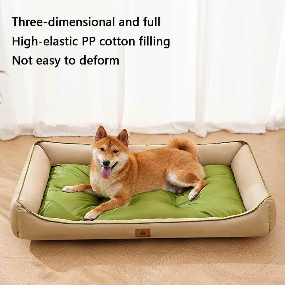Square Cute Waterproof Large Dog Bed Color Block Summer Cooling Small Cat Sleeping Bed Cushion Soft Autumn Medium Cat Bed Sofa
