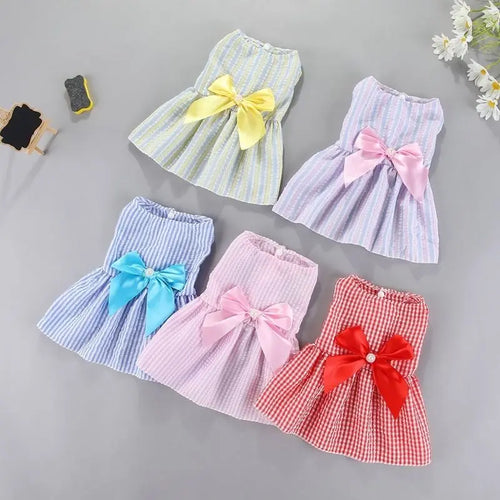 1pc Pet Supplies Small Dog Flower Princess Dress Kitty Teddy New Pet Clothes Cute Dog Skirt Summer Thin Pet Accessories