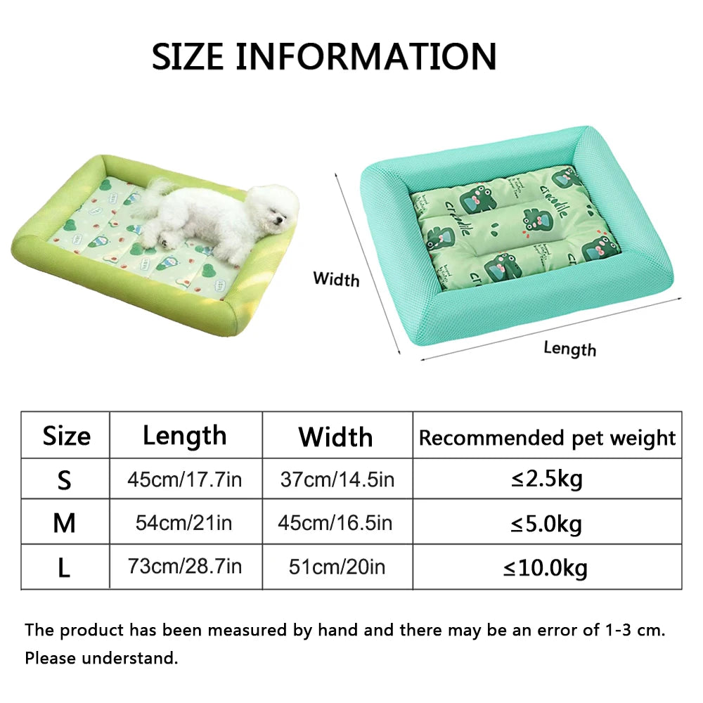 Cooling Puppy Bed Summer Dog Supplies Mat Accessory for Small Breeds Dogs Medium Pet Large Beds Sofa Blanket Baskets Fluffy Cats