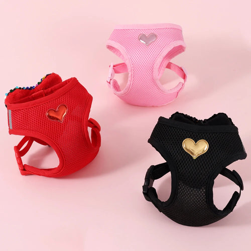Adjustable Small Cat Harness Leash Set Breathable Cute Cat Harness Comfortable Medium Dog Harness Leash Accessories