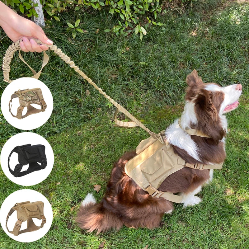 Reflective Large Dog Leash Elastic Double Pet Use Medium Cat Harness Tightness Small Cat Harness Set Tactical Vest Accessories