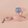 Anti-break Fashion Cat Harness Leash Set Adjustable Breathable Dog Harness Flower Cute Simple Small Dog Harness Leash Set