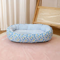 Autumn Elastic Small Dog Bed House Soft Floral Print Soft Cat Bed for Puppy Sleeping Sofa Bed Cute Cat Bed Nest Accessorie