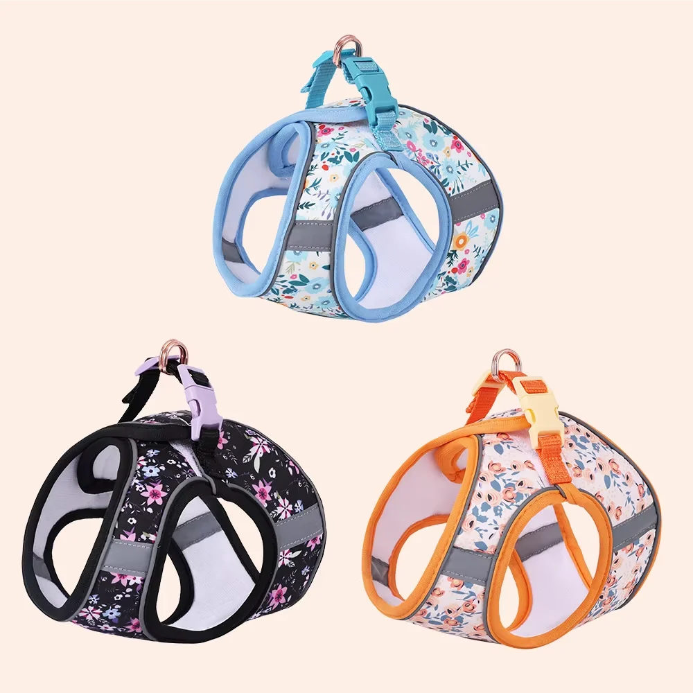 Dogs Adjustable Harness Leash Set for Small Dogs Harness Vest Reflective Puppy Chest Strap Pet Walking Outdoor Puppy Leash