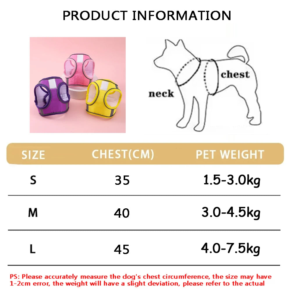 Adjustable Small Cat Harness Leash Set Breathable Cute Cat Harness Comfortable Medium Dog Harness Leash Accessories