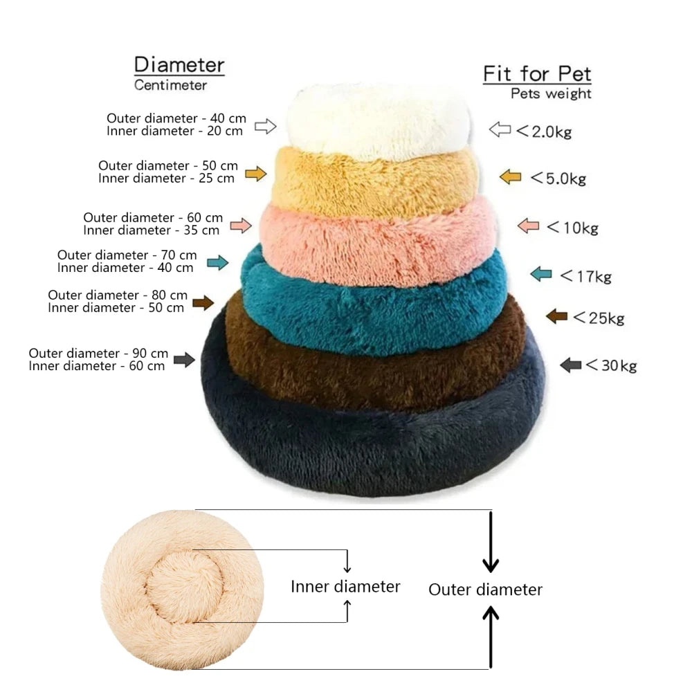 Plush Round Pet Bed