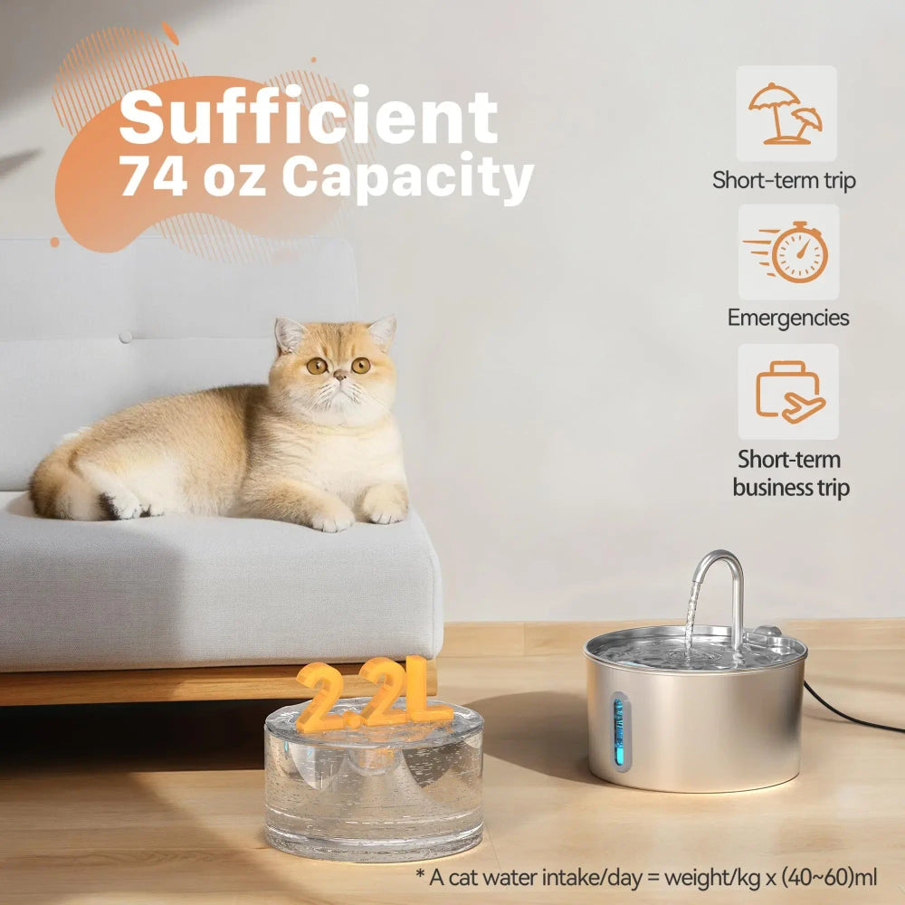 Stainless Steel Pet Water Fountain